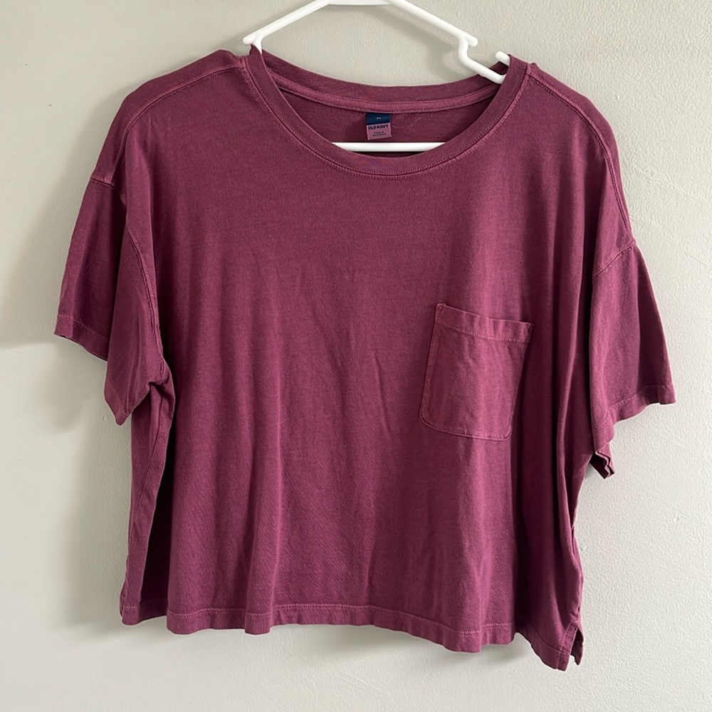 Old navy cropped t shirt mauve
